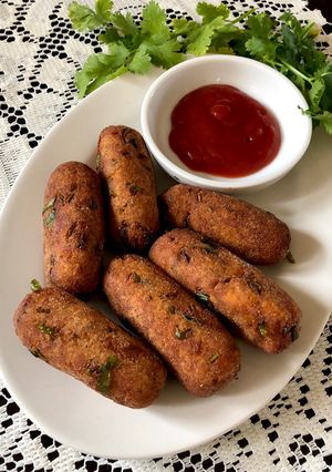 A picture of Paneer sweet potato Rolls.