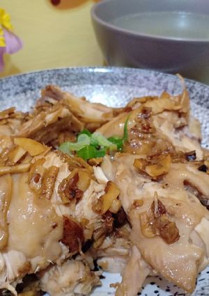 Foto resep Ayam Rebus (teman nasi Hainan)