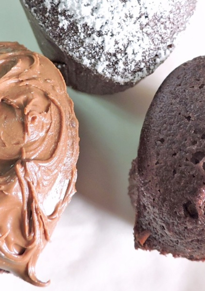 Una foto de Mini corazones de brownie para San Valentín