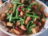 Oseng kacang panjang + tempe