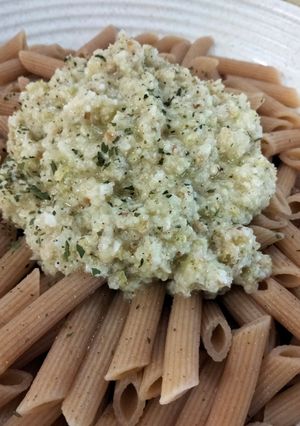 Una foto de Maccheroni al pesto de calabacín