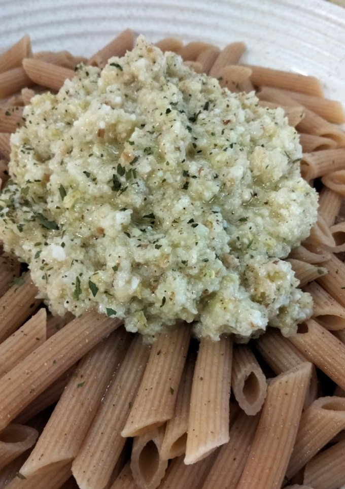 Una foto de Maccheroni al pesto de calabacín