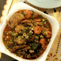 Fried Okro soup A picture of Fried Okro soup.