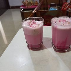 Rose gulkand shake A picture of Rose gulkand shake.