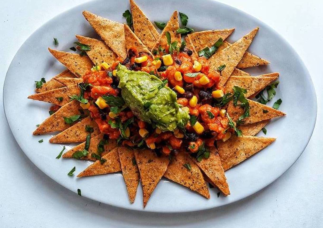 💚 Nachos saludables con chili vegano💚