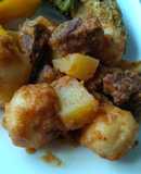 Guisado de carne con papas al estilo venezolano