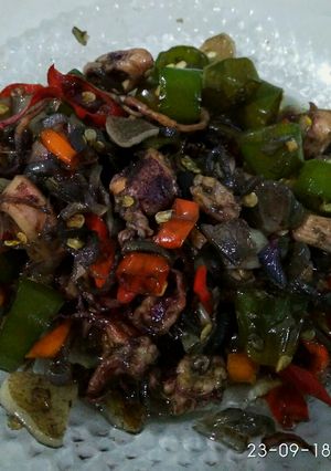 Foto resep Tumis Cumi Asin Cabe Hijau