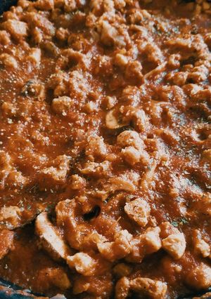 Una foto de Salsa boloñesa vegana