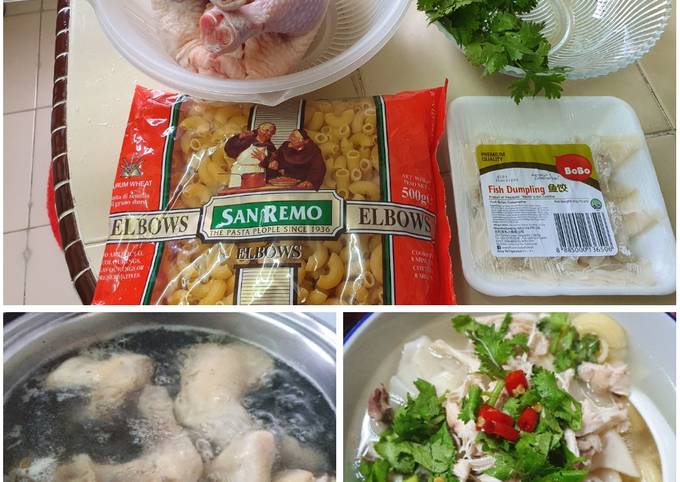 Steps to Prepare Favorite Chicken Macaroni Soup