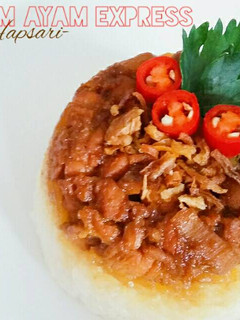 Foto resep Nasi Tim Ayam Express