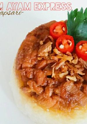 Foto resep Nasi Tim Ayam Express