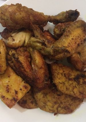 Foto resep Ayam, Tahu & Tempe Goreng (Bumbu Ungkep)