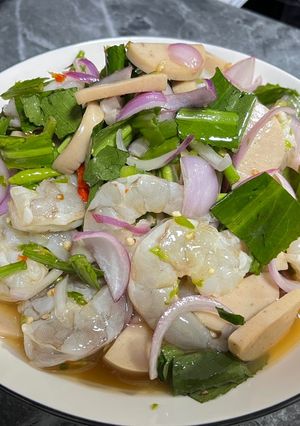 รูปของ ยำกุ้งสด สูตรน้ำยำอาฟเตอร์ยำ (ไม่ใส่ปลาร้า)