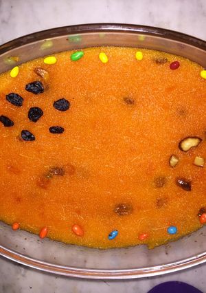 A picture of Rava kesari || Semolina sweets.
