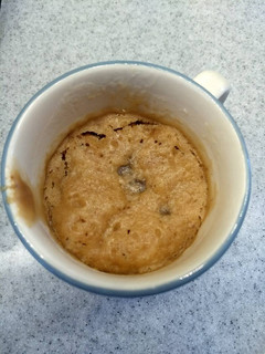 A picture of Microwave Chocolate chip cake.