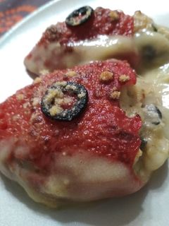 Una foto de Piquillos vegetarianos. Receta 5*