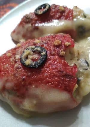 Una foto de Piquillos vegetarianos. Receta 5*