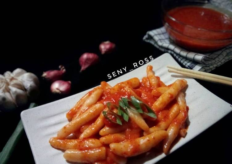 Tteokbokki (kue beras korea) step by step #PR_OlahanTepungBeras