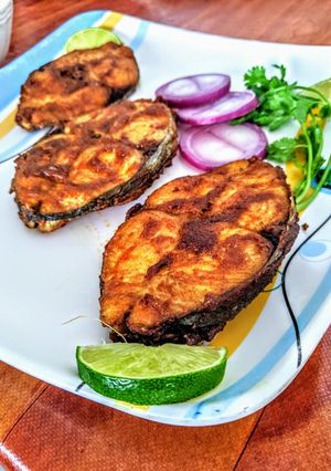 A picture of Vangaram deep fried.