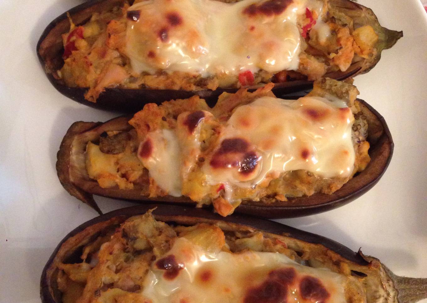 Berenjenas rellenas de atún