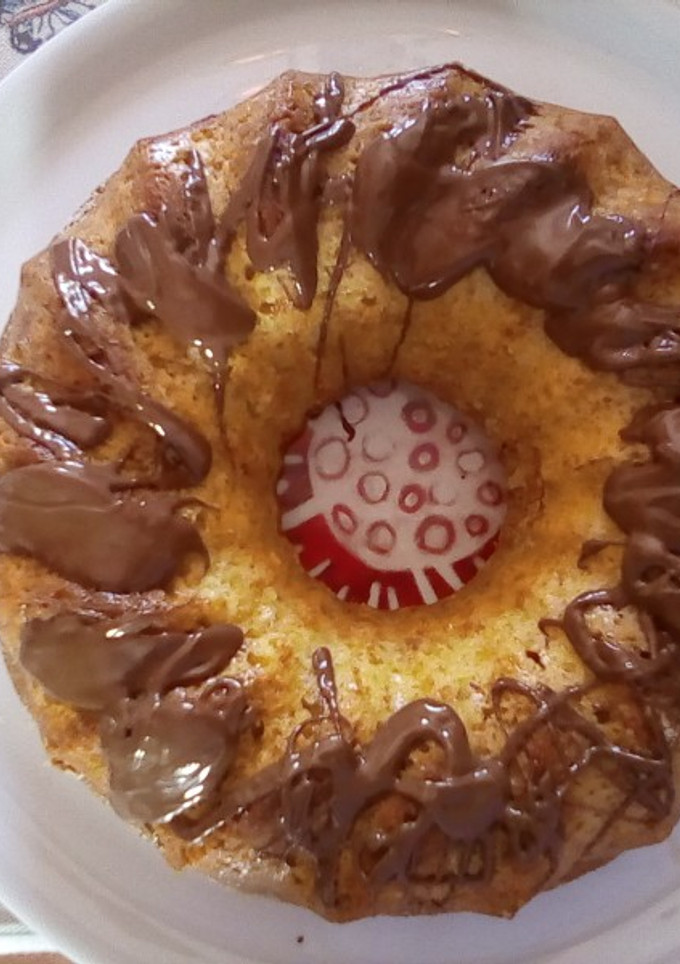 Una foto de Bizcocho de limón con Nutella