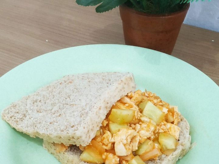 Yuk intip, Resep  buat Sandwich roti gandum tahu pedas untuk diet  gurih