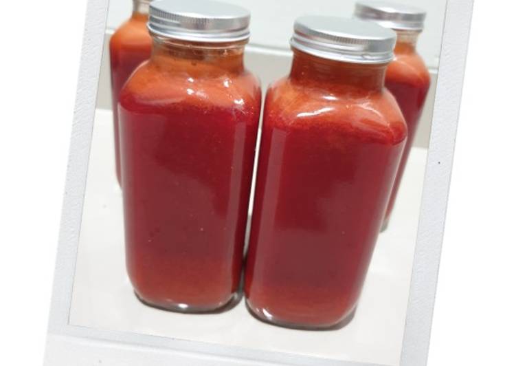 Resep Homemade Cold Pressed Red Juice Anti Gagal