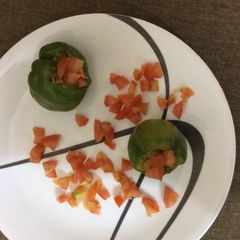 A picture of Stuffed Baked Capsicum.