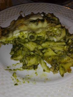 Csőben sült spenótos húsos rakott penne recept fotója