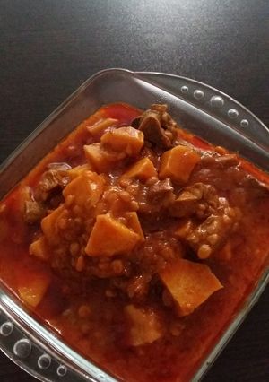 عکسی از دستور خورشت به آلو