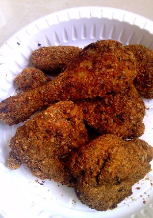 A picture of Mixed Herb Crusted Oven Baked Chicken.