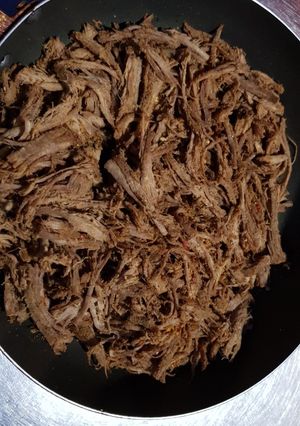 Hình của món Bò khô (dùng chảo chống dính).