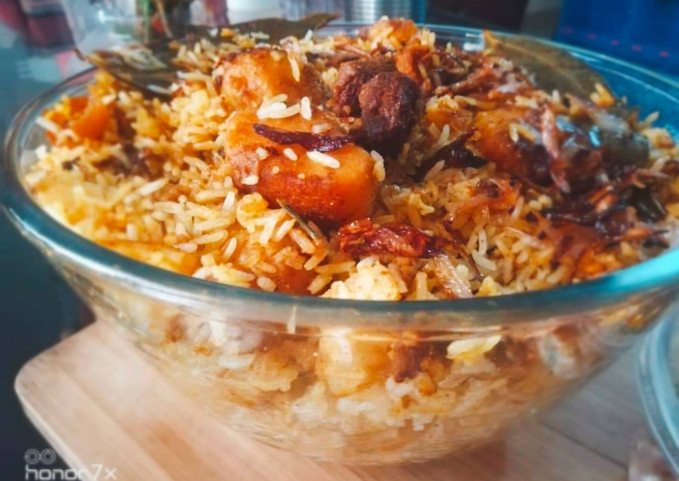 Dum aloo biryani