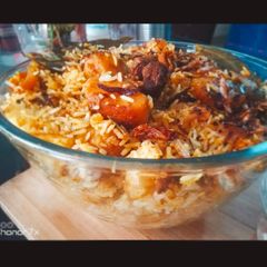 A picture of Dum aloo biryani.