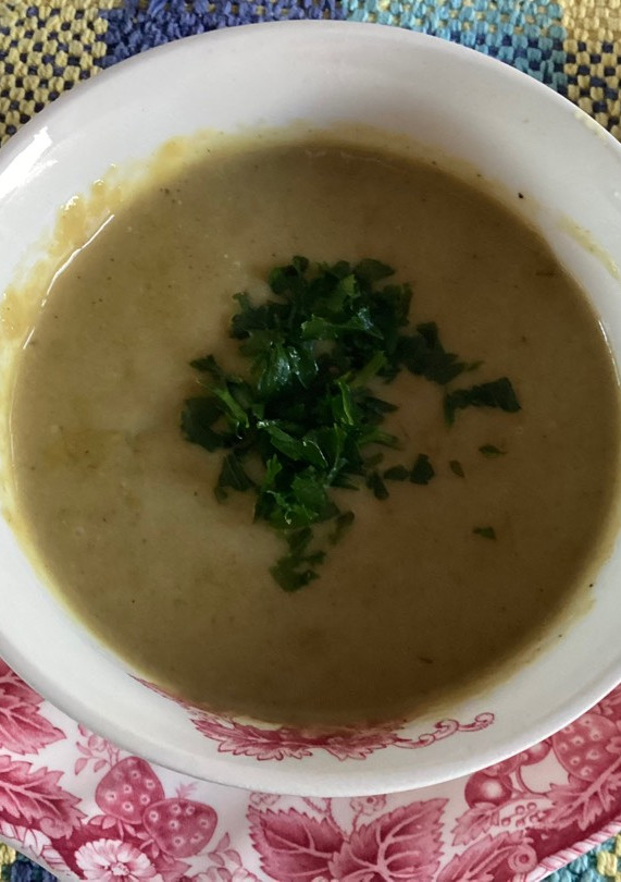 Una foto de Crema de apio (apio España, celery)