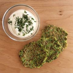 A picture of Zucchini fritters.