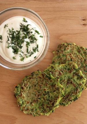 A picture of Zucchini fritters.