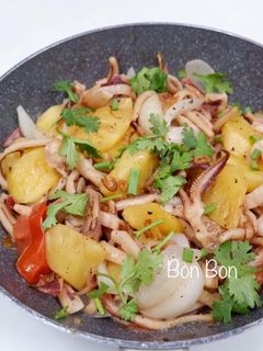Hình của món Mực Khô Xào Chua Ngọt.
