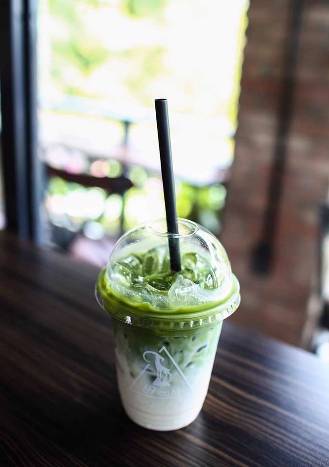 Hình của món Matcha cốt dừa đá viên.