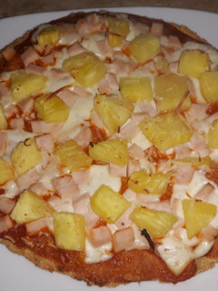 Una foto de Pizza saludable hawaiana 🍍