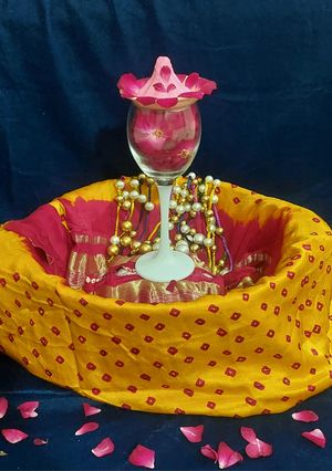 A picture of Rose paneer modak.