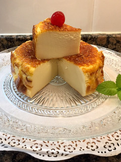 Una foto de Tarta de queso con yogur de limón