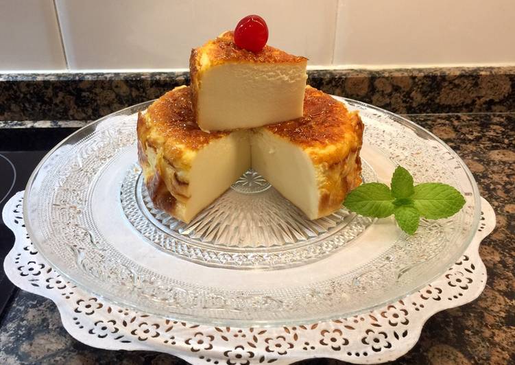 Tarta de queso con yogur de limón
