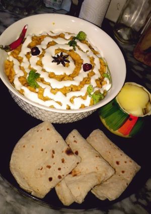 A picture of Moong malai masala daal.