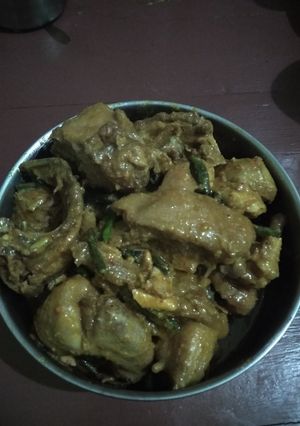 Foto resep Ayam kampung bumbu kuning dengan santan
