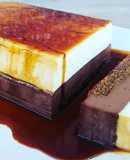 Pastel sin horno con chocolate blanco y negro