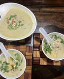 Winter cozy Thai chicken soup
