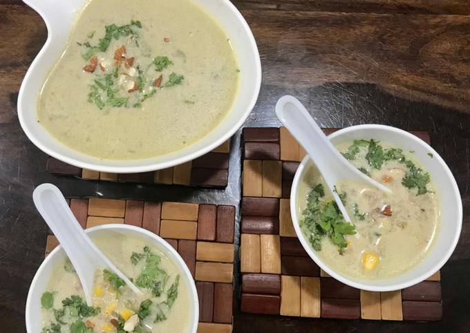 Winter cozy Thai chicken soup