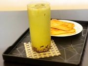 A picture of green tea milk