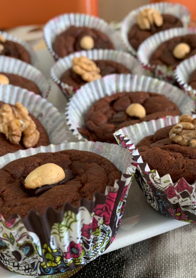 Una foto de Cupcakes chocolate y plátano